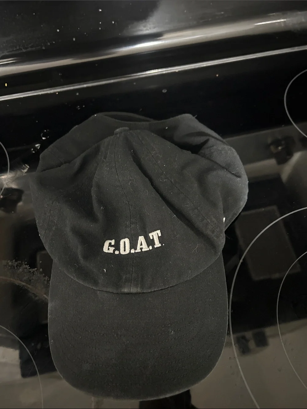 G.O.A.T. Black Cotton Baseball Cap - Men